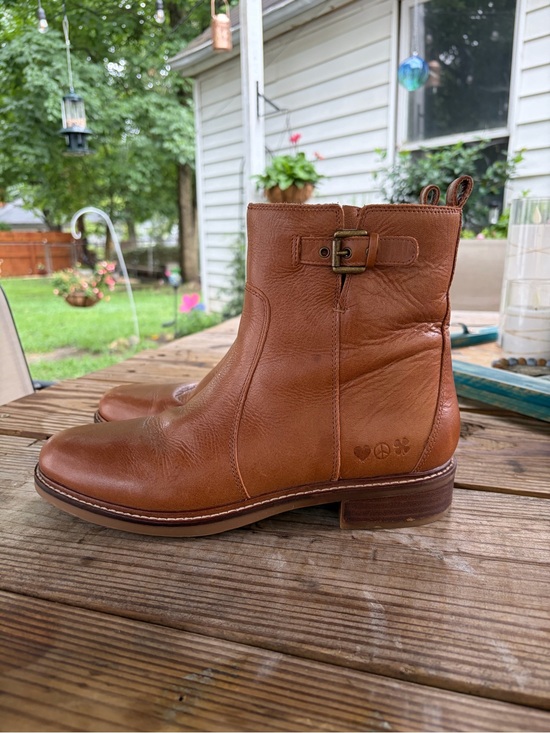 Lucky Brand Shoes - Lucky Brand Leather Ankle Boots in Cognac